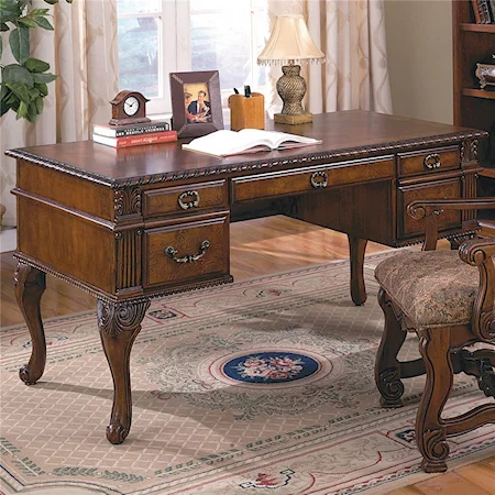 Home Office Table Desk with Five Drawers